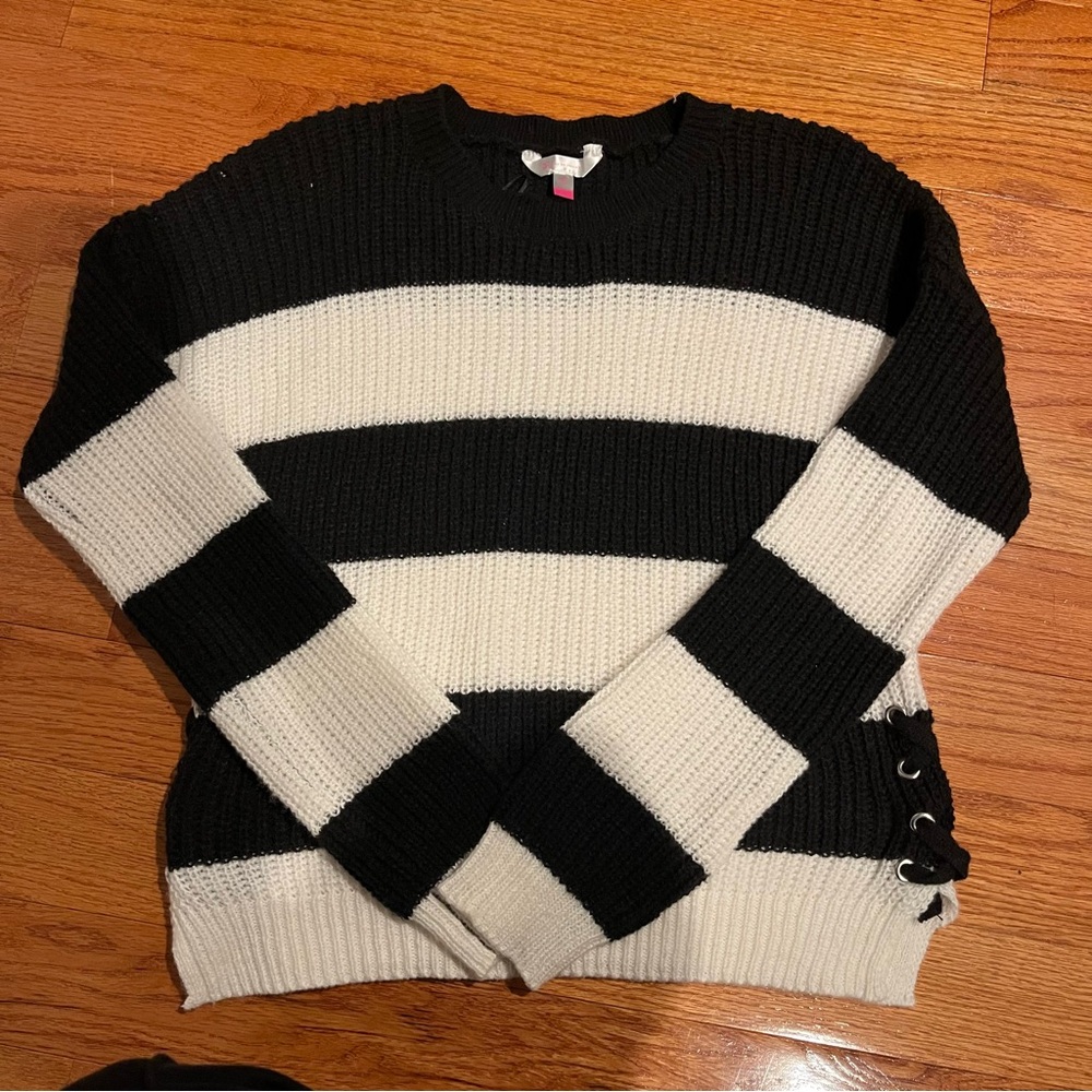 Black and White Striped Sweater